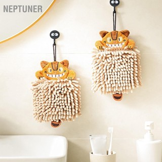 NEPTUNER ผ้าเช็ดมือ Chenille แขวนผ้าดูดซับพิเศษสำหรับห้องน้ำห้องครัวการ์ตูน Chinchilla Shape