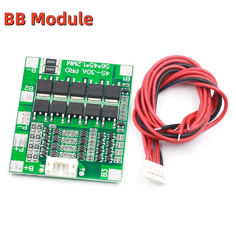 บอร์ดแบตเตอรี่ลิเธียม 4S 30A 14.8V Li-ion 18650 BMS PCB