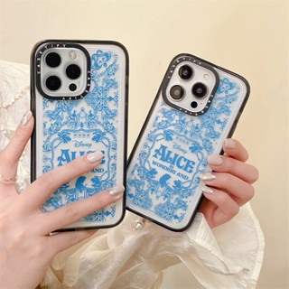 Casetifg เคสโทรศัพท์มือถือ ซิลิโคน TPU แข็ง กันกระแทก ลาย Alice in Wonderland พร้อมกล่อง สําหรับ iPhone 11 12 13 14 Pro Max 14 Plus