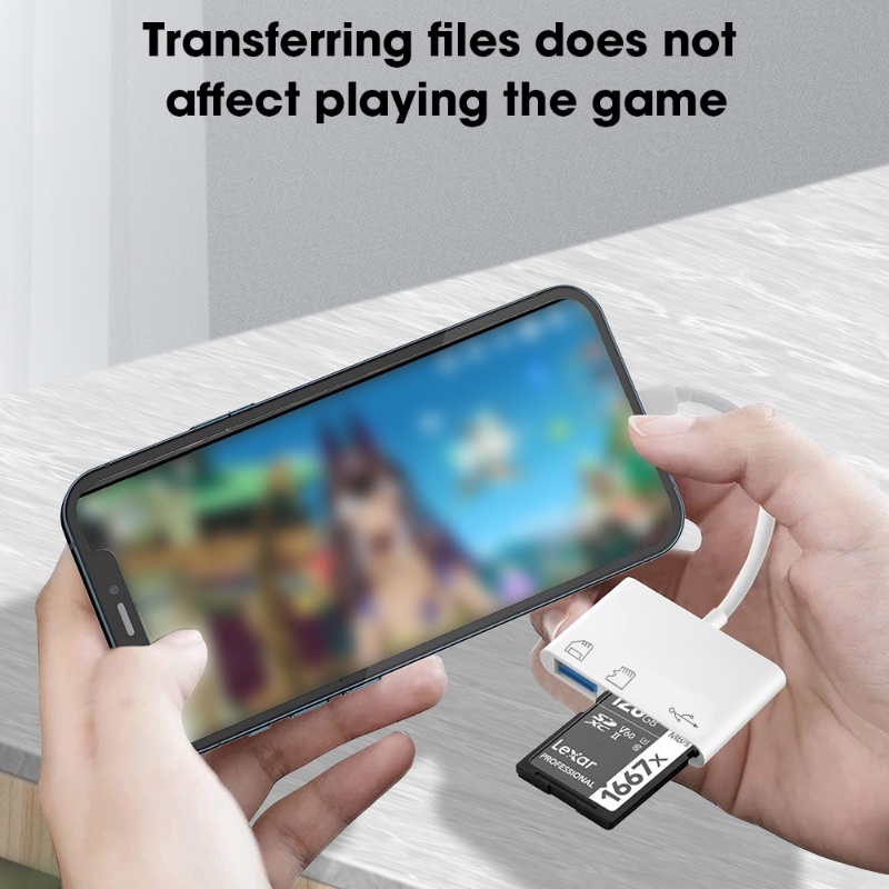 อะแดปเตอร์การ์ดรีดเดอร์ USB Type C OTG 3 in 1 อเนกประสงค์ สําหรับแล็ปท็อป โทรศัพท์มือถือ แฟลชไดรฟ์ เครื่องอ่านการ์ด SD TF