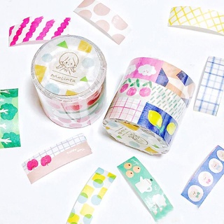 Zhuo Dawang Molinta Azhuo Basic Matching Wearing Washi Tape Cute Handbook Collage Sticker Whole Roll Subpackage