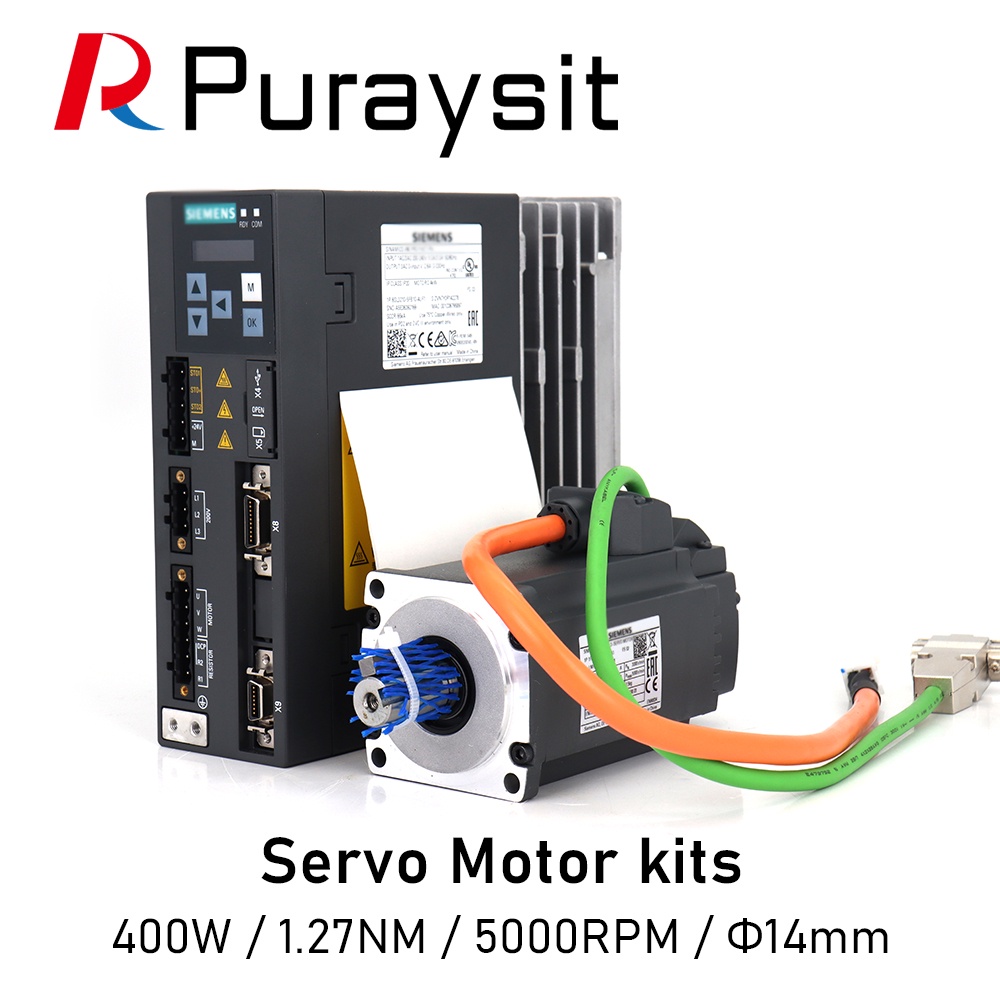 YY Puraysit Servo มอเตอร์ชุด 400W 6SL3210-5FB10-4UF1 1FL6034-2AF21-1MG1 1.27NM 5000RPM Dia.14 มม.