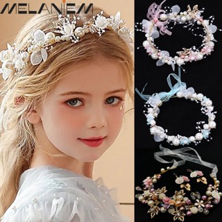 Romantic rose headband Adorable headdress Floral Pearl Ceramic fashion girl