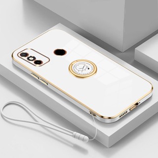 Tecno เคสโทรศัพท์มือถือ TPU ชุบ 6D กันรอยขีดข่วน พร้อมสายคล้อง สําหรับ POVA 4 NEO 2 3 Pro Tecno Camon 19 Zero 20 5G