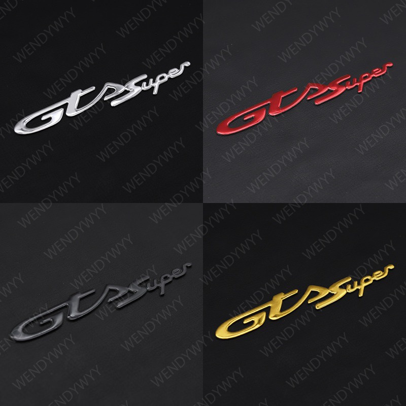 สติกเกอร์โลโก้สัญลักษณ์ GTS 3D แบบนิ่ม สีเงิน สีทอง สีดํา สีแดง สําหรับตกแต่งรถจักรยานยนต์ Vespa sprint