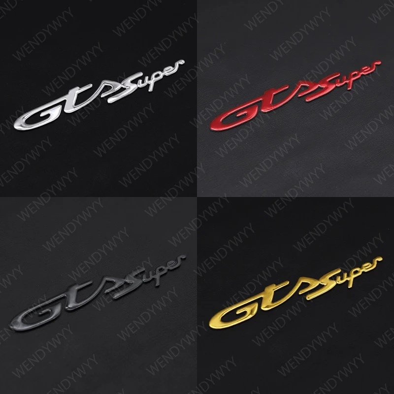สติกเกอร์โลโก้สัญลักษณ์ GTS 3D แบบนิ่ม สีเงิน สีทอง สีดํา สีแดง สําหรับตกแต่งรถจักรยานยนต์ Vespa sprint