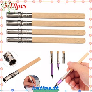 5/10PCS Artist Metal Adjustable Pencil Extender Art Write Tool Sketch Writing Wooden Pen Holder