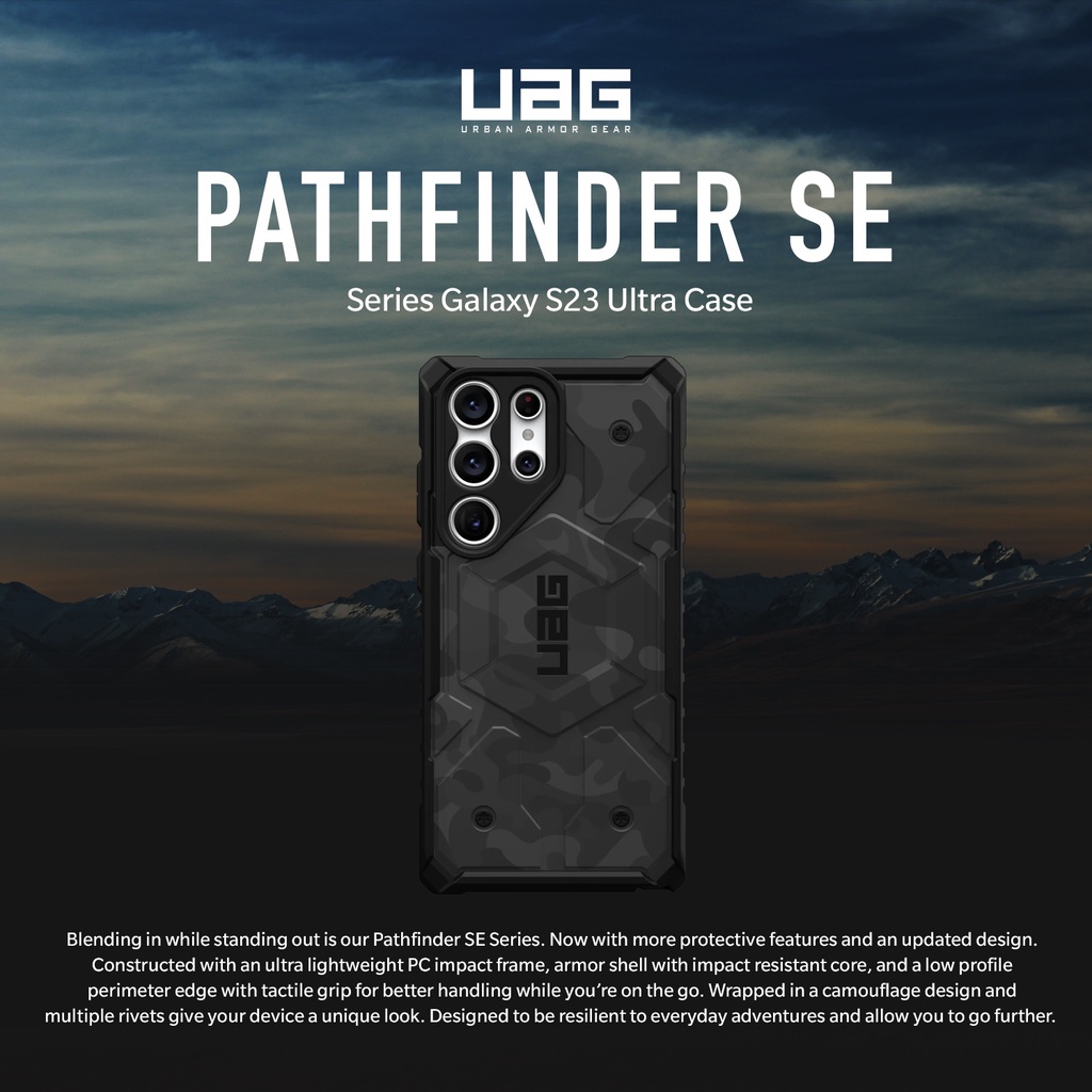 No Magnetic UAG Pathfinder case Samsung Galaxy S23+ ULTRA / S24 PLUS 5G เคสโทรศัพท์ Camouflage Armor