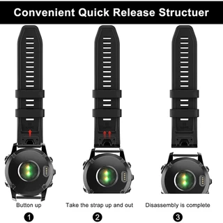 ซิลิโคน Quick Release Easy Fit Band สําหรับ Garmin Fenix 8 E 7 7X 6 6X pro 5 5X Plus instinct 2 2S 3 E Forerunner 935 945 955 965 745 approach S62 S60 S70 47mm MK1 MK2