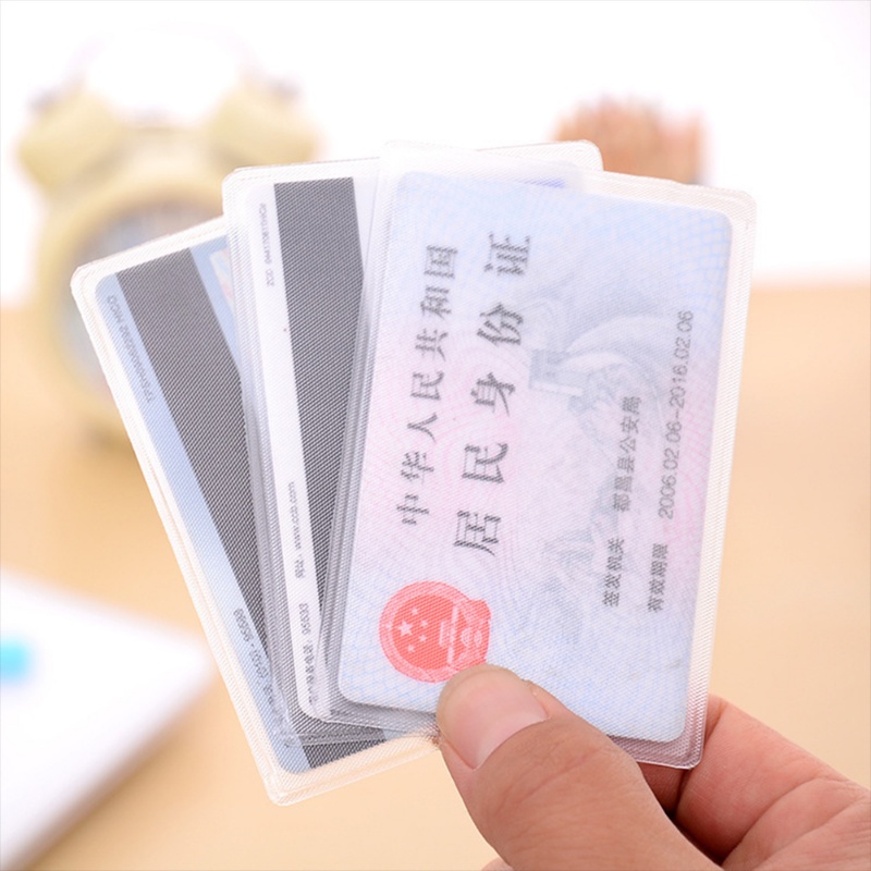 10 ชิ้น กันน้ํา PVC ใส ที่ใส่บัตรประชาชน / เคสใส่บัตร พลาสติก ป้องกัน ปลอกการ์ดแม่เหล็ก ราคา ถูกที่สุด ดีลบีเคเค แกลเลอรีภาพที่ 4