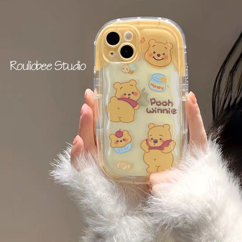 เคสโทรศัพท์มือถือแบบนิ่ม กันกระแทก ลายวินนี่ เดอะ พูห์ หรูหรา สําหรับ IPhone 12 Pro Max X XR XS Max SE IPhone 7 Plus 8 Plus 11 Pro Max 13 Pro Max 14 Pro Max