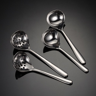 ช้อนซุป สเตนเลส 304 หัวใหญ่ ก้นลึก หนา สําหรับตักซุป บนโต๊ะอ…