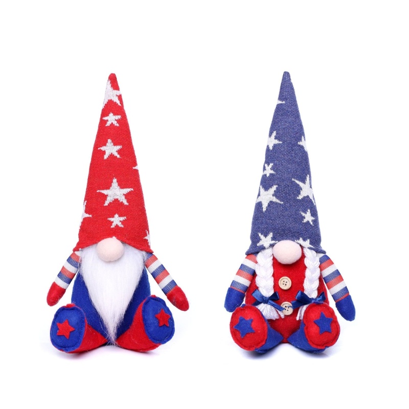 Goodxyz 4th of July Gnomes สําหรับวันหยุดวันสัตวแพทย์ตั้งโต๊ะวันประกาศอิสรภาพ