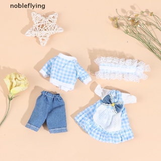 Nf ชุดมินิเดรสกระโปรง สําหรับตกแต่งบ้านตุ๊กตา 1:8 DIY nobleflying