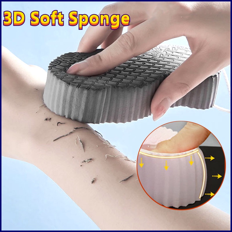【เป็นมิตรกับผิว】พร้อมส่ง จากไทย ฟองน้ำญี่ปุ่น ฟองน้ำขัดผิว ทำความสะอาดผิว ขัดขี้ไคลหลุดออกง่ายๆ ปลอดภัย ไร้สารเคมี