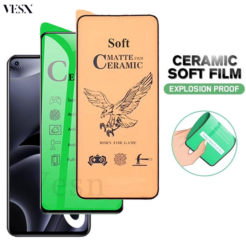 ฟิล์มเซรามิกส์ ฟิล์มใส เต็มจอ ฟิล์มกันรอย ฟิล์มพลาสติก ไม่แตก 9D+ไม่ใช่ กระจก Realme GT 2 Master Neo 6 SE 3 3T 2 Neo3 Neo2 Q3 Pro V15 Narzo 50A 50i Prime 4G 5G 2024