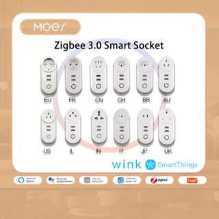 ZigBee 3.0 ปลั๊กสมาร์ทซ็อกเก็ตพร้อมอินเทอร์เฟซ USB 2 ตัวควบคุมเสียงระยะไกลทำงานร่วมกับ SmartThings Wink Echo Plus และ Zigbee Hub ส่วนใหญ่