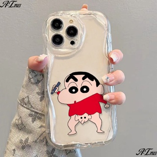 ✅เคสโทรศัพท์มือถือแบบนิ่ม ใส กันกระแทก ลายช้างชินจัง สําหรับ iPhone 14 13promax 12 11 7 8p xsxr