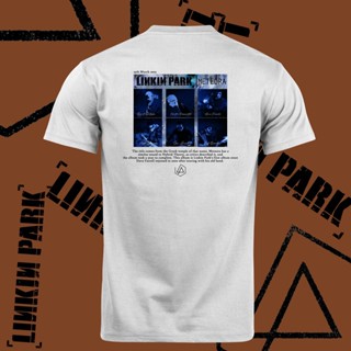 เสื้อยืดแขนสั้นDistro เสื้อยืด Linkin Park โอเครมพืชออก-ดำขาวน้ำเงินคุณภาพสูง Premium JS_001S-5XL