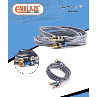 อุปกรณ์ภายในรถยนต์ EMBLAZE สายสัญญาณ RCAทองแดงแท้ 100% ขนาด 3.0m รุ่น ELE-R3022 สายสัญญาณรถยนต์คุณภาพสูง