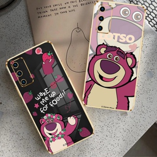 เคสโทรศัพท์มือถือ ซิลิโคนนิ่ม กันกระแทก ลายหมีสตรอเบอร์รี่ สําหรับ Huawei Nova 6 SE 7i Y7A P20 P30 Lite P40 Pro