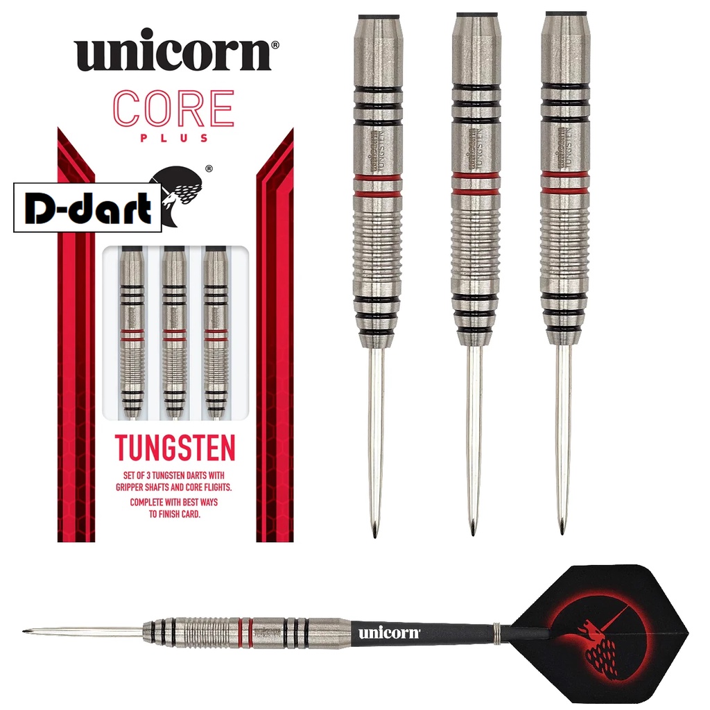 UNICORN STEEL TIP DART - 23G CORE PLUS WIN TUNGSTEN STEEL DARTS 23G