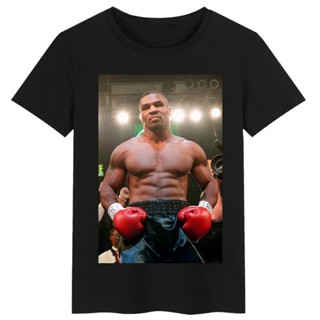 [S-5XL] Gildan เสื้อยืดคอกลม แบบนิ่ม ลาย Mike Tyson สีขาว