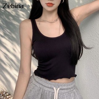 Zebina เสื้อชั้นในลูกไม้เชื้อราพร้อมแจ๊กเก็ตรองแก้วสั้นรัดรูปคอยูบางเฉียบสีทึบลำลองผู้หญิงด้านบน