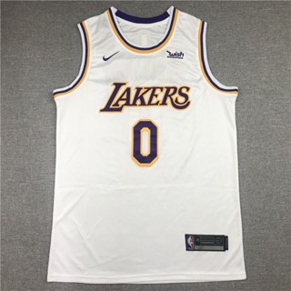 เสื้อกีฬาบาสเก็ตบอล ปักลาย Wayshow Lakers City Edition 0 รัสเซล 252646