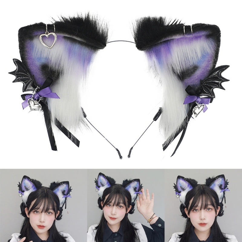 Fine COSPLAY Lolita สัตว์หูแถบคาดศีรษะ Furry Carnivals Party Handmade Furry Party เครื่องแต่งกาย Dev