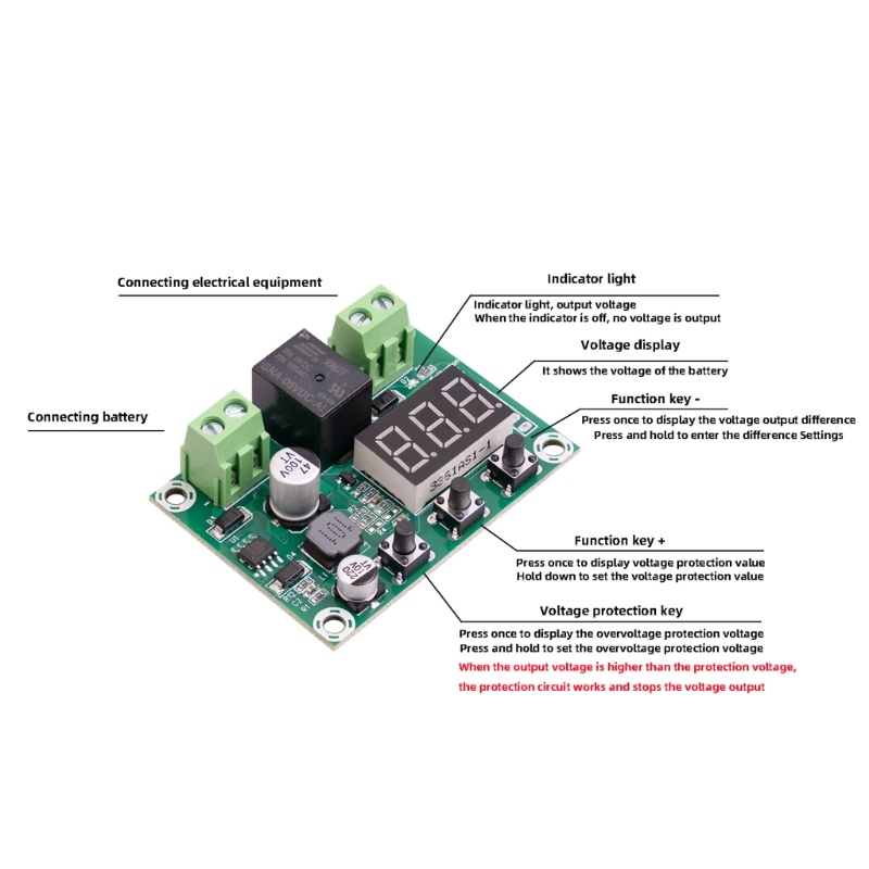 Utake JH-M609 โมดูลป้องกันแรงดันไฟฟ้า Low Voltage Cutoff Board สําหรับแผงโซลาร์เซลล์