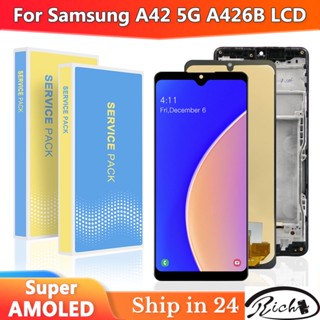 หน้าจอแสดงผล LCD ดิจิทัล LCD สําหรับ Samsung A42 5G A426B A426