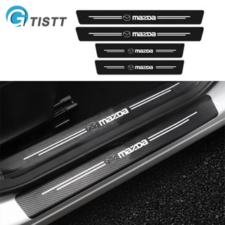 GTISTT 4ชิ้น คาร์บอนไฟเบอร์ แผ่นกันรอยประตูรถยน กันรอยประตูร…