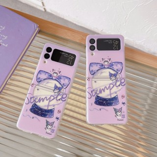 เคสแข็ง แบบใส ลายการ์ตูนน่ารัก กันกระแทก สําหรับ Samsung Galaxy Z Flip 3 5G Samsung Z Flip 4