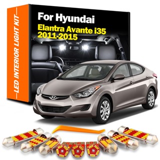 ชุดหลอดไฟอ่านหนังสือ LED แคนบัส 10 ชิ้น สําหรับรถยนต์ Hyundai Elantra Avante i35 2011 2012 2013 2014 2015