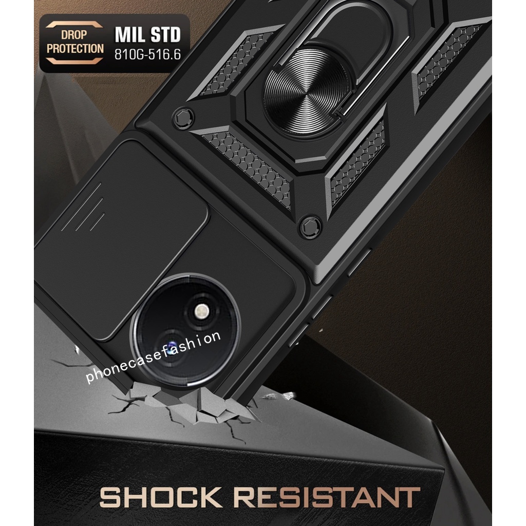 เคสโทรศัพท์มือถือ ป้องกันกระแทก พร้อมแหวนแม่เหล็ก สําหรับ Vivo Y02T Y02A Y02 Yo2 - รูปที่ 6