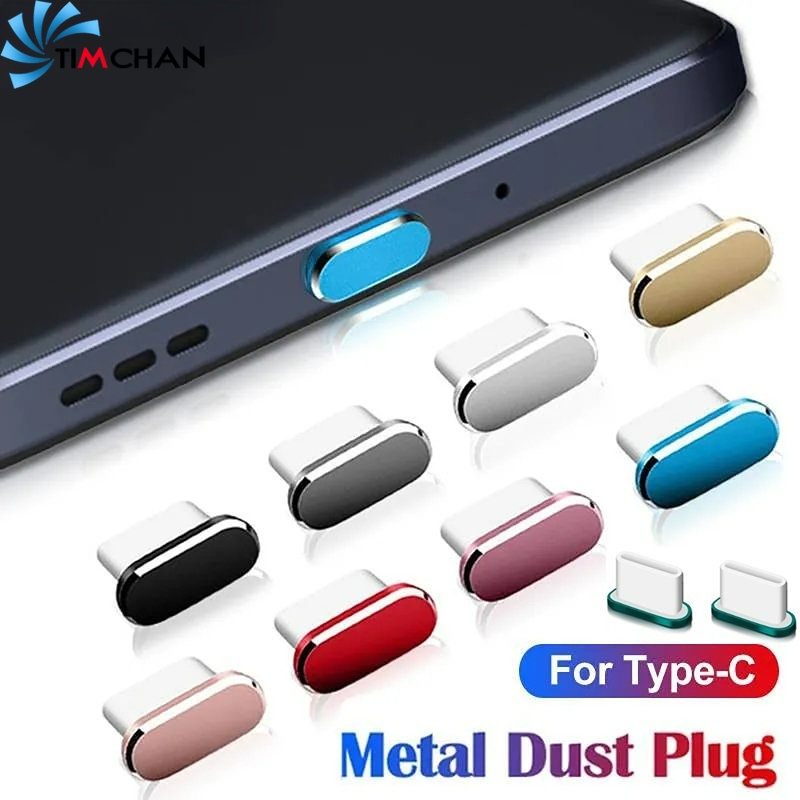 ปลั๊กกันฝุ่น Type-C อลูมิเนียมอัลลอยด์ กันฝุ่น สําหรับชาร์จโทรศัพท์มือถือ