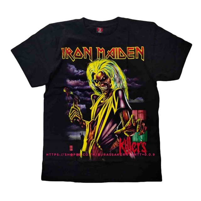 [S-5XL]เสื้อวง Iron Maiden rock T-shirt เสื้อวงร็อค Iron Maiden เสื้อยืดวงร็อค