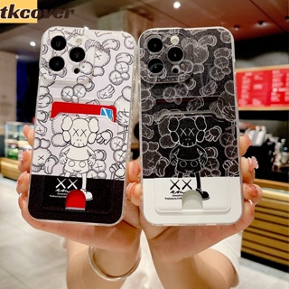 เคสโทรศัพท์มือถือ TPU กันกระแทก ลายการ์ตูน kaws พร้อมช่องใส่บัตร สําหรับ Huawei P30 P40 Lite Y6P Y9S Y8S Y6S Y7A Y9A Y6 Y7 Prime Y9 2018 Y6 Y7 Pro Y6 Y7 Y9 Prime