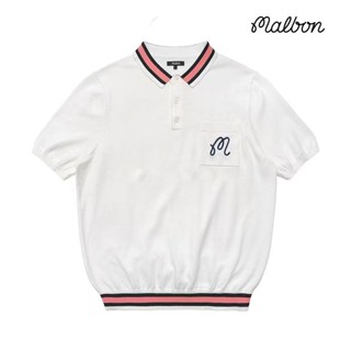 [Korea] Malbon GOLF เสื้อโปโลแขนสั้น ผ้าถัก สไตล์ใหม่ สําหรับผู้ชาย 2023