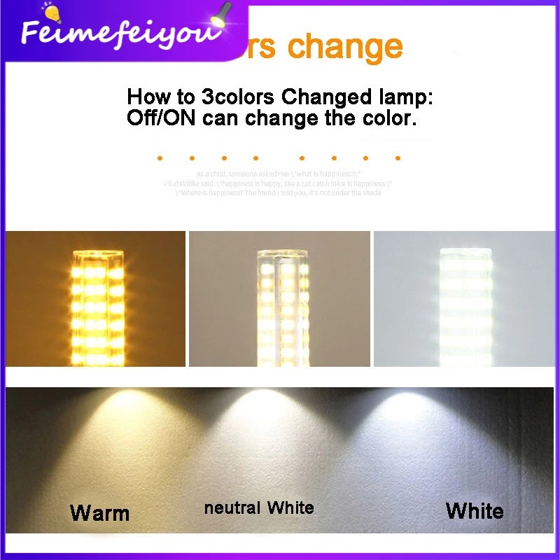 G9 หลอดเซรามิค LED AC 220V 3W 5W 7W 9W ความสว่างสูง สปอตไลท์ G9 LED 3W 5W 7W 9W หลอดไฟ LED หลอดไฟ โคมไฟ การแก้ไข