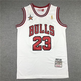 เสื้อกีฬา ปักลายกระทิง 98 All-Star Bull 23 สีขาว 715430