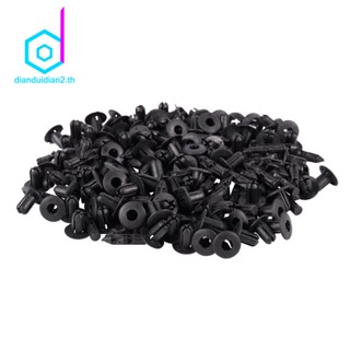 100Pcs Car Molding Door Fender 5mm Hole Plastic Rivets Fixing Black.