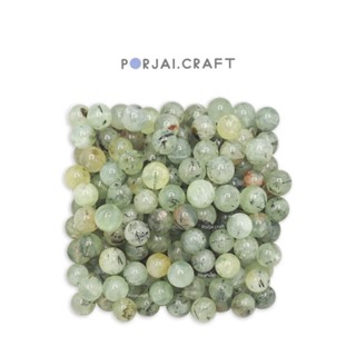 Prehnite bead ลูกปัดพรีไนต์