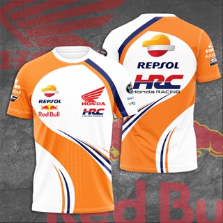 Motogp Repsol Honda Racing Team ผู้ชาย ฤดูร้อน แขนสั้น กีฬา เด็กผู้หญิง เด็กผู้ชาย เสื้อยืดท็อปส์ ใหม่ ลําลอง เสื้อผ้าผู้หญิง