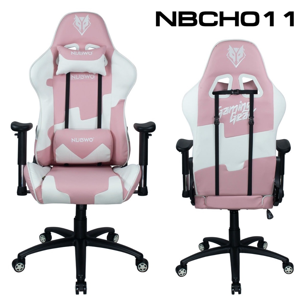SB Design Square Nubwo เก้าอี้เล่นเกม Gaming Chair รุ่น Nbch011 White/Light Pink