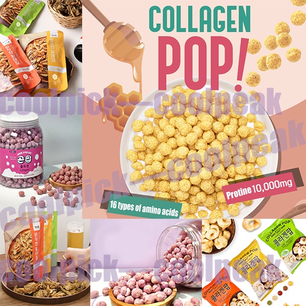 [ 120kcal คอลลาเจนกรอบป๊อป ] โปรตีน & คอลลาเจน 26 กรัม ทูอินวัน 30 กรัม แคลอรี่ต่ํา ขนมเกาหลี เพื่อส