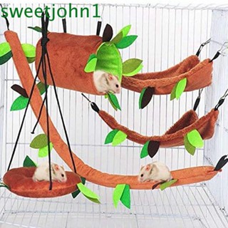 Sweetjohn Chinchilla เชือกนอนหนูแฮมสเตอร์เม่นกระรอกอ่อนนุ่มอบอุ่นสําหรับสัตว์เลี้ยง