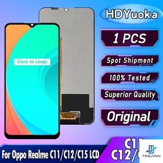 อะไหล่หน้าจอสัมผัส LCD แบบเปลี่ยน สําหรับ Oppo Realme C12 C15 RMX2189 RMX2180 Realme C11