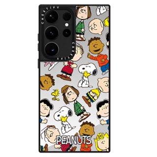 เคส S23 Ultra โทรศัพท์มือถือกระจก กันกระแทก ลายการ์ตูน PEANUTS สําหรับ Samsung S23 Plus S22 Ultra